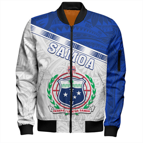 Samoa Bomber Jacket Coat Of Arms Tribal