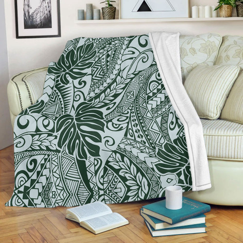 Hawaii Premium Blanket Tribal Pattern Leaf