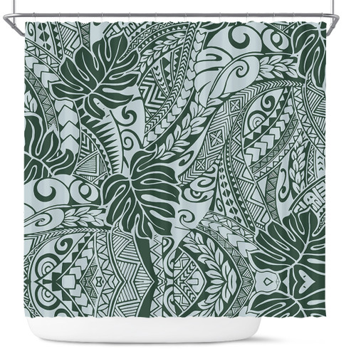 Hawaii Shower Curtain Tribal Pattern Leaf