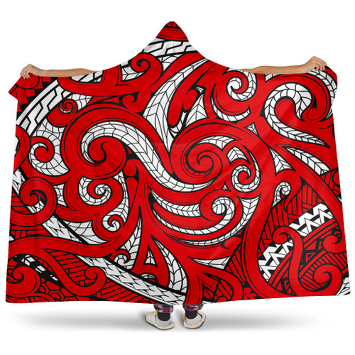 New Zealand Hooded Blanket Maori Pattern