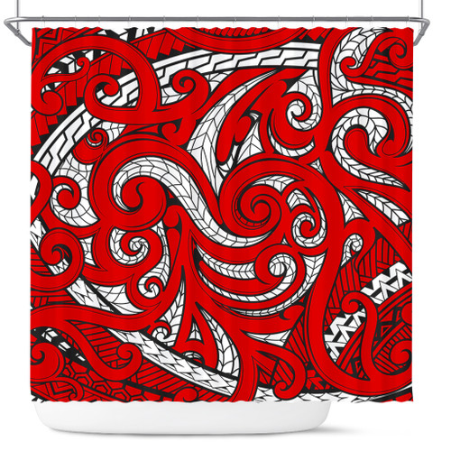 New Zealand Shower Curtain Maori Pattern