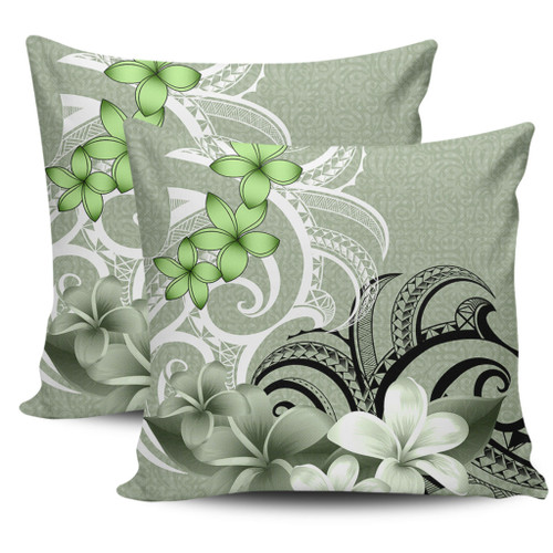 Polynesian Pillow Cover Polynesian Floral Spirit Sage Green1