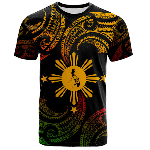 Philippines Filipinos T-Shirt Tribal Polynesian Wave Tattoo