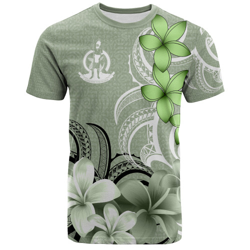 Vanuatu T-Shirt Custom Personalised Floral Spirit Sage Green1