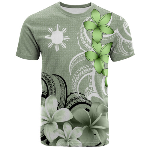 Philippines Filipinos T-Shirt Custom Personalised Floral Spirit Sage Green1