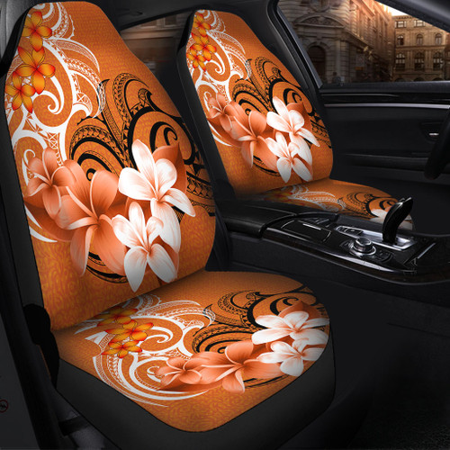 Polynesian Car Seat Covers Polynesian Floral Spirit Orange1