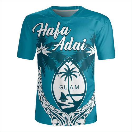 Guam Rugby Jersey Coconut Tree With Coat Of Arms
