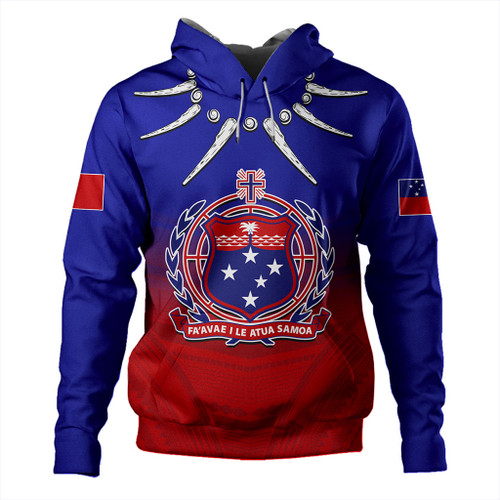 Samoa Hoodie Polynesian Tribal Ula Nifo Round