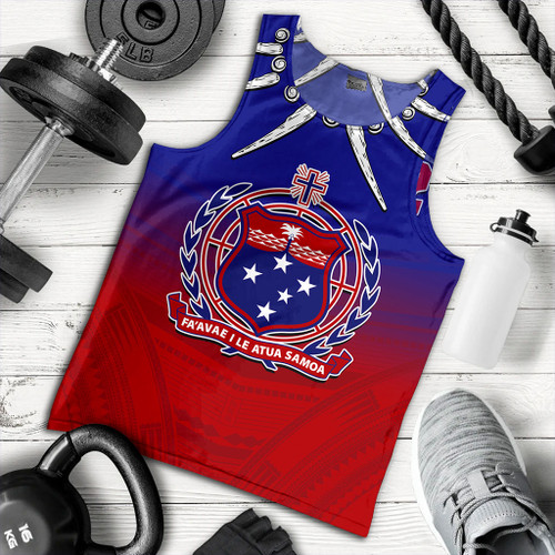 Samoa Tank Top Polynesian Tribal Ula Nifo Round