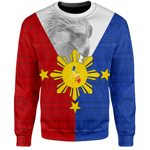Philippines Filipinos Sweatshirt Polynesia Tribal Flag Eagles