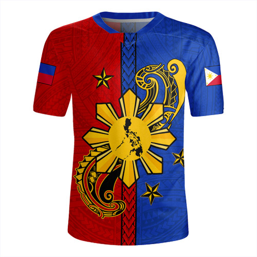 Philippines Filipinos Rugby Jersey Sun Star Polynesia Half Concept