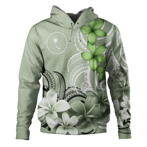 Chuuk State Hoodie Custom Personalised Floral Spirit Sage Green1