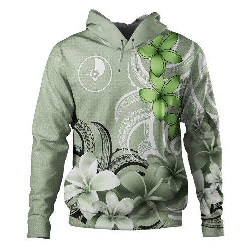 Yap State Hoodie Custom Personalised Floral Spirit Sage Green1