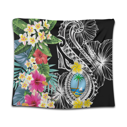 Guam Tapestry Summer Plumeria Tribal Tattoo