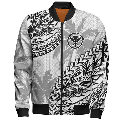 Hawaii Bomber Jacket Custom Personalised Polynesian Pattern Palm Tree1