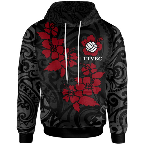 TROPICAL TOUCH Hoodie - Hibiscus Polynesian Tattoo Ver1