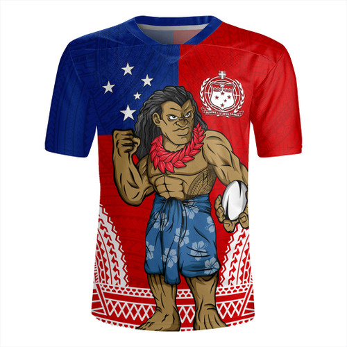 Samoa Rugby Jersey Rugby Flag Tribal Tatau Pattern