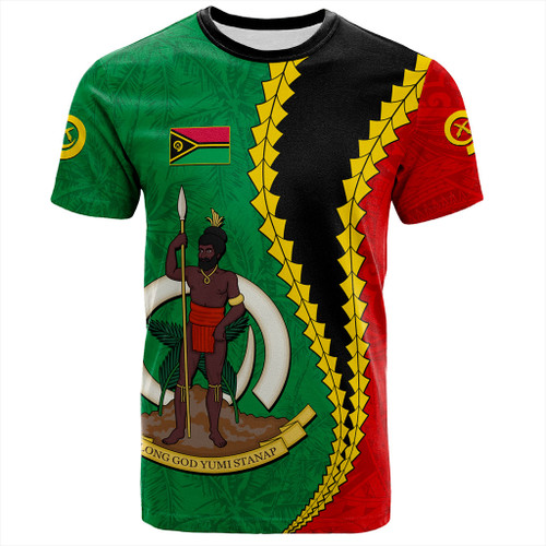 Vanuatu T-Shirt Tattoo With Tree Coconut Pattern