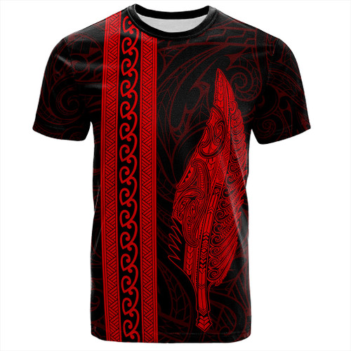 New Zealand T-Shirt Silver Fern Tattoo Simple Style
