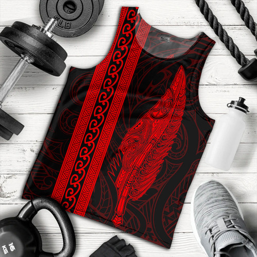 New Zealand Tank Top Silver Fern Tattoo Simple Style