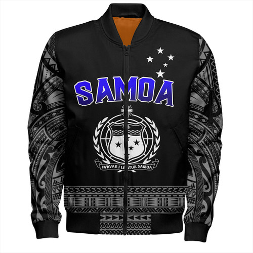 Samoa Bomber Jacket Tribal Polynesia Printed Simple Style