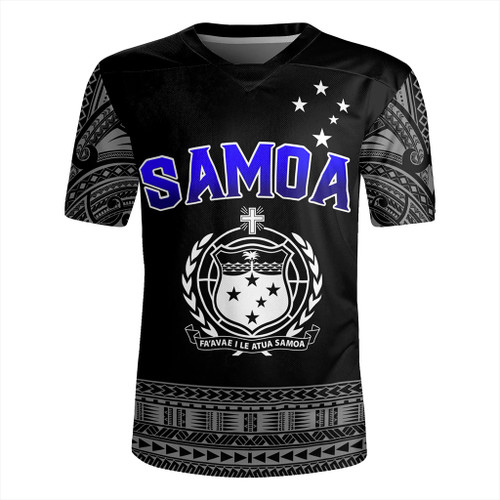 Samoa Rugby Jersey Tribal Polynesia Printed Simple Style
