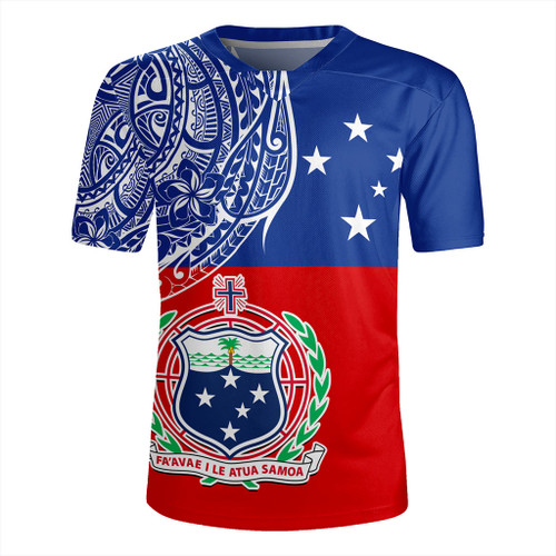 Samoa Rugby Jersey Tribal Polynesia Flag Half Concept