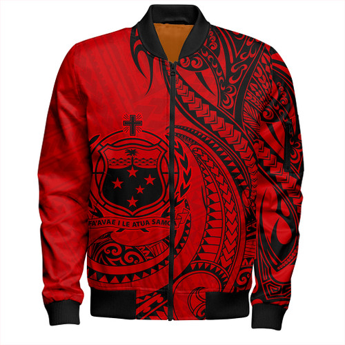 Samoa Bomber Jacket Coat Of Arms Tribal Polynesian Island