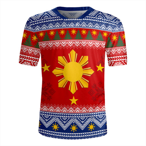 Philippines Filipinos Rugby Jersey Maligayang Pasko Christmas Parol Style