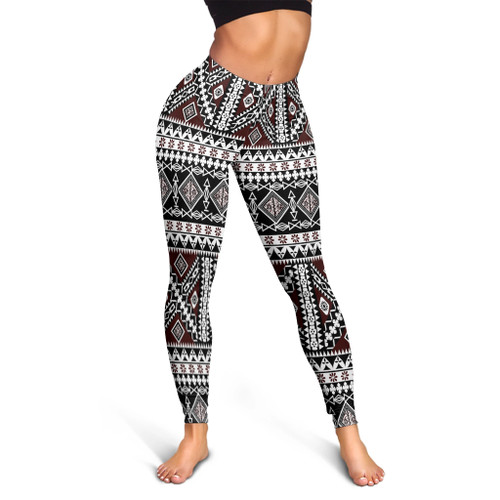 Samoa Legging Polynesian Tribal Print Stripe Style