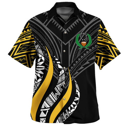 Pohnpei Custom Personalised Hawaiian Shirt Strong Fire Pattern Gold1