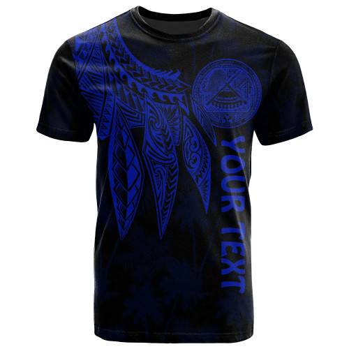 American Samoa Personalised T-shirt - Polynesian Wings (Blue) 1