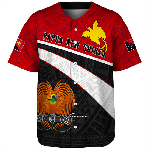 Papua New Guinea Baseball Shirt Melanesia Curve Style