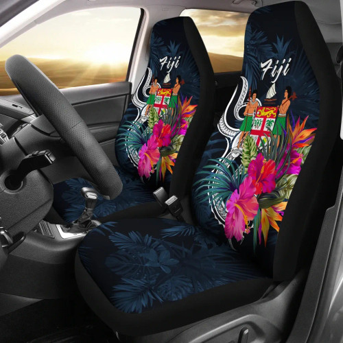 Fiji Polynesian Car Seat Covers - Tropical Flower