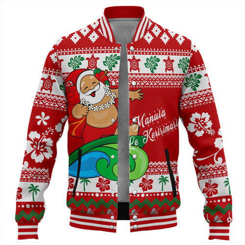 American Samoa Baseball Jacket Santa Claus Ho Ho Ho Christmas