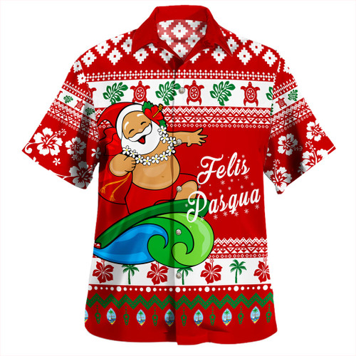Guam Hawaiian Shirt Santa Claus Ho Ho Ho Christmas