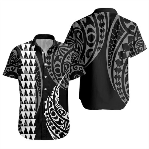 Hawaii Short Sleeve Shirt Polynesia Kakau Style