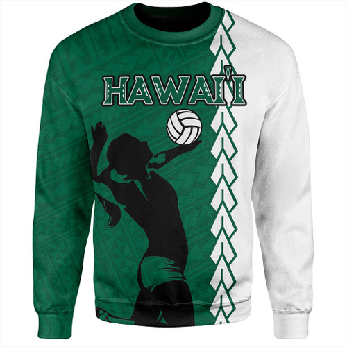 Hawaii Sweatshirt Custom Women Volleyball Polynesia Tattoo