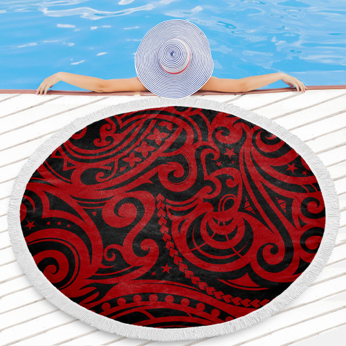 New Zealand Beach Blanket Maori Pattern Tattoo