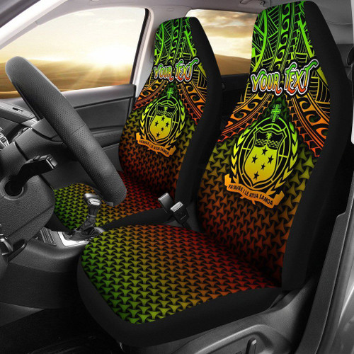 Polynesian Samoa Personalised Car Seat Covers - Reggae Vintage Polynesian Patterns