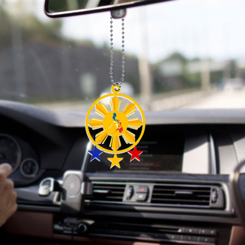 Philippines Filipinos Car Hanging Ornament Map Indide The Circle