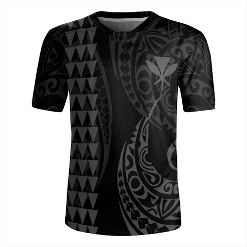 Hawaii Rugby Jersey Kanaka Kakau Style Gray