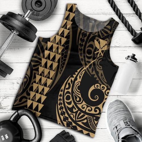Hawaii Tank Top Kanaka Kakau Style Ver.1 Gold