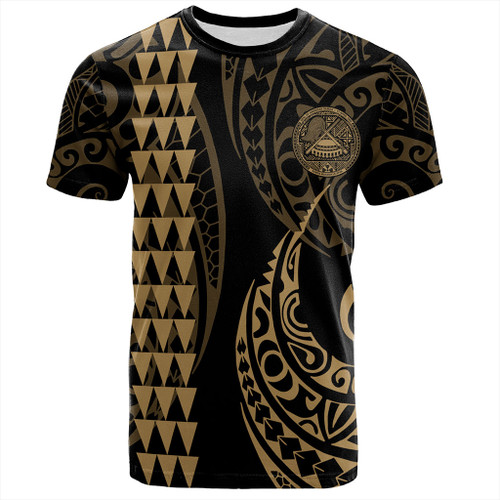 American Samoa T-Shirt Kakau Style Ver.1 Gold