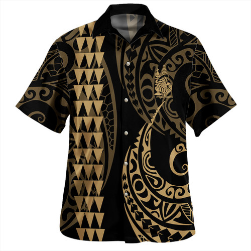 New Caledonia Hawaiian Shirt Kakau Style Ver.1 Gold