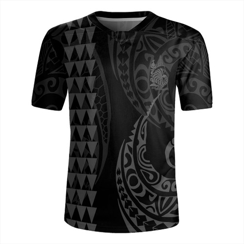 New Caledonia Rugby Jersey Kakau Style Gray