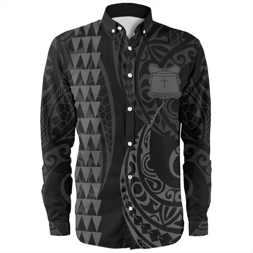 Tokelau Long Sleeve Shirt Kakau Style Gray