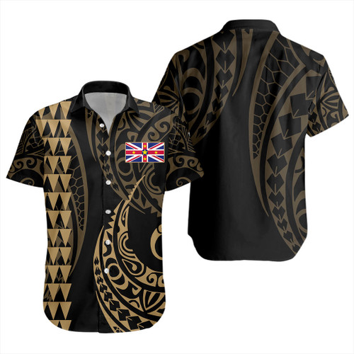 Niue Short Sleeve Shirt Kakau Style Ver.1 Gold