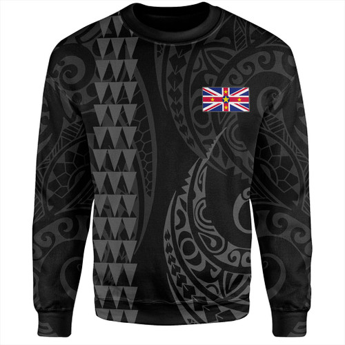 Niue Sweatshirt Kakau Style Gray