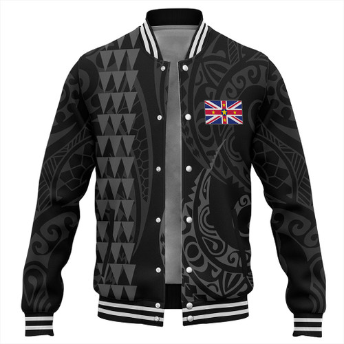 Niue Baseball Jacket Kakau Style Gray
